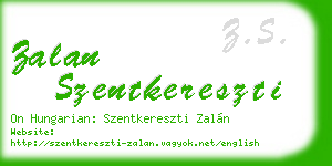zalan szentkereszti business card