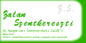 zalan szentkereszti business card